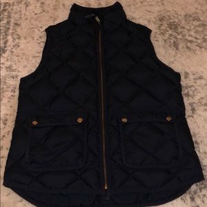 Navy blue jcrew puffer vest